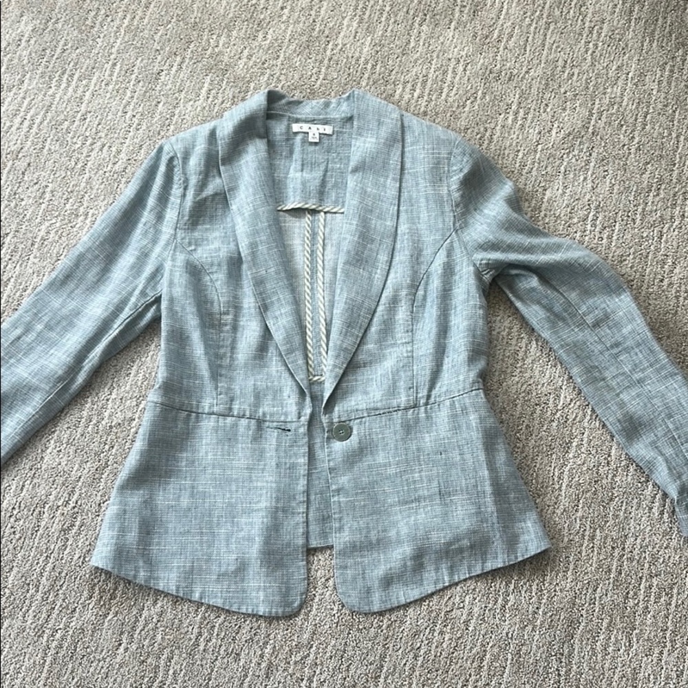 Gray linen blazer